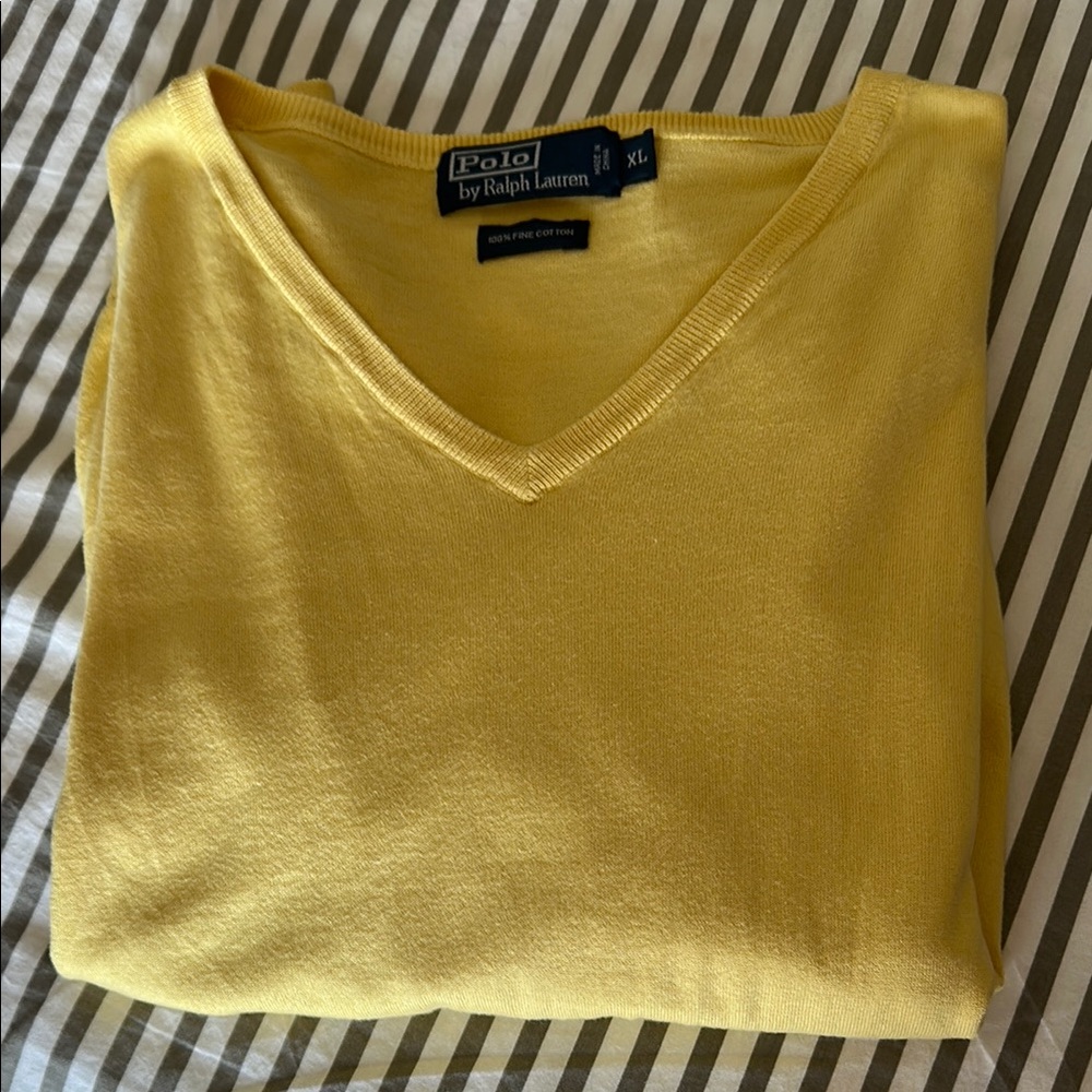 Polo Ralph Lauren Yellow V-Neck Sweater